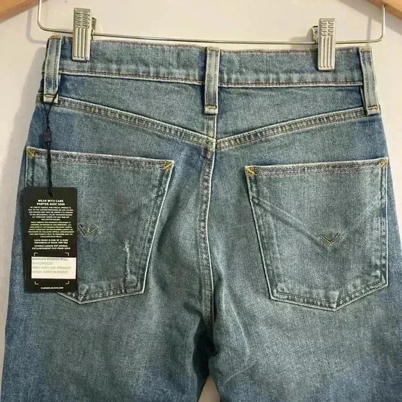 Hudson Jeans Remi High Rise Straight Crop Distressed Jeans - Picture 5 of 12